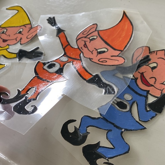 Vintage Pixie Elf Window Decals Lot of 3 - Picture 7 of 8